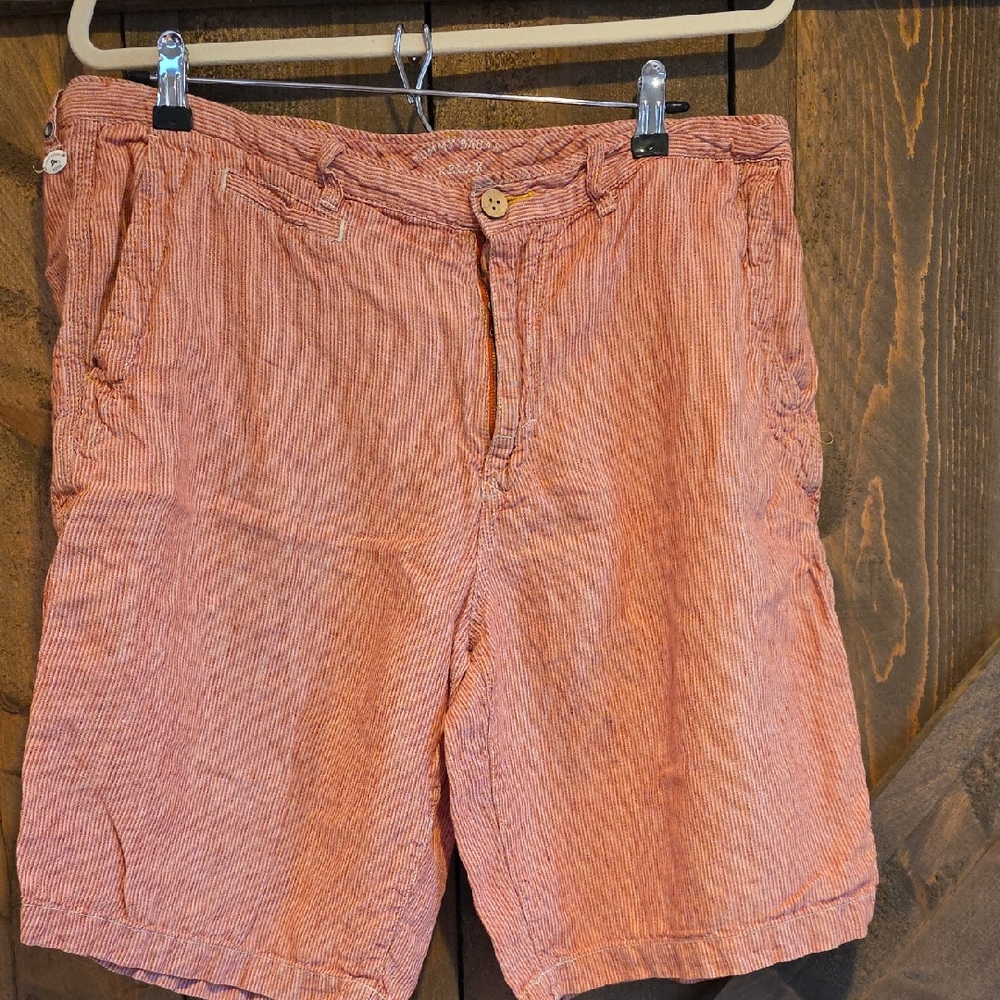 Tommy Bahama Red Striped Flat Front Shorts
